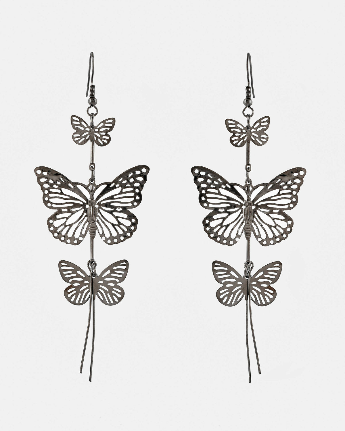 VOJ Women Rhodium-Plated Butterfly style Stainless Steel Drops & Danglers Earrings | Grocsy