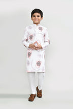 Joban Fashion Cotton White Kurta With Straight Fit Pant | Grocsy