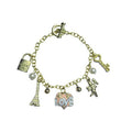 Tiaraa Pink Love Charm Bead Pearl Fashion Bracelet