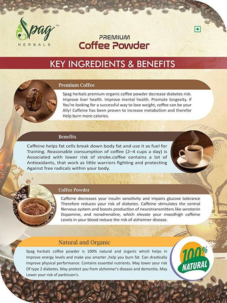 Spag Herbals Premium Instant Chocolate Coffee Powder | Grocsy