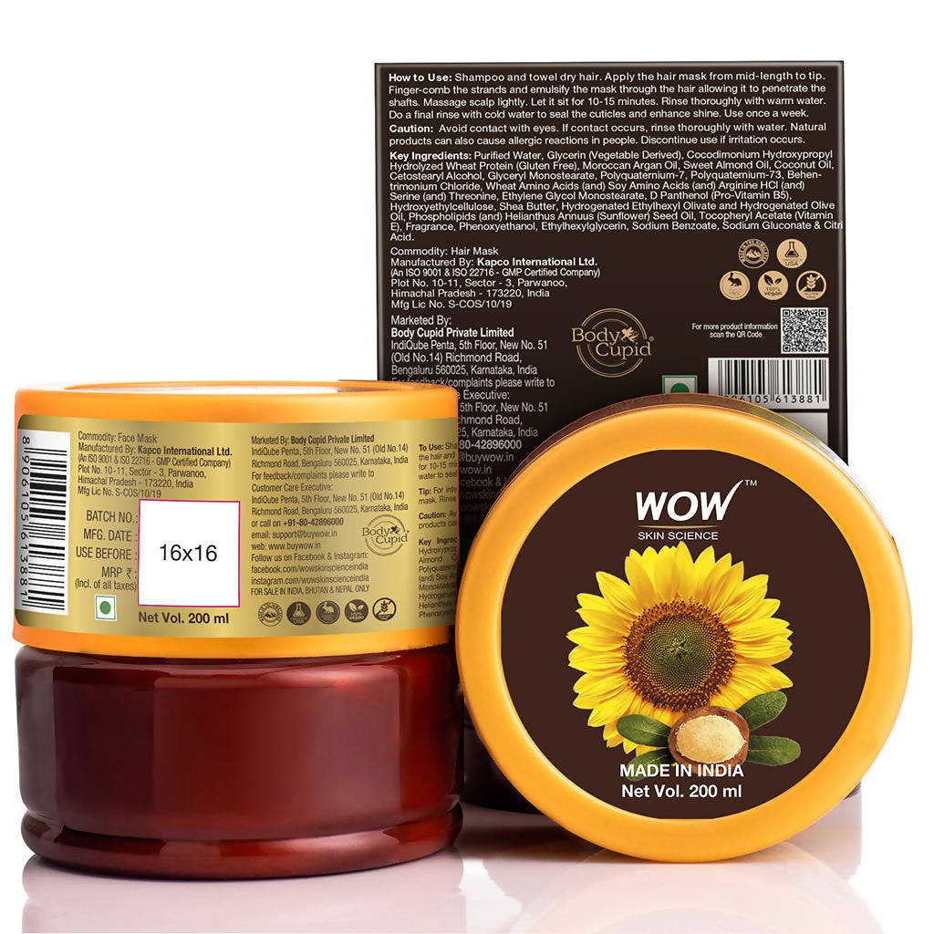 Wow Skin Science Hair Mask For Dry and Damaged Hair | Grocsy