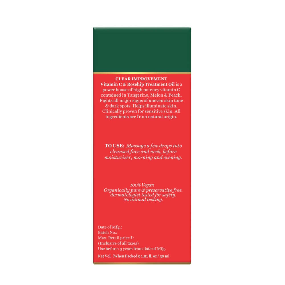 Biotique Advanced Organics Clear Improvement Vitamin C & Rosehip Treatment Oil | Grocsy