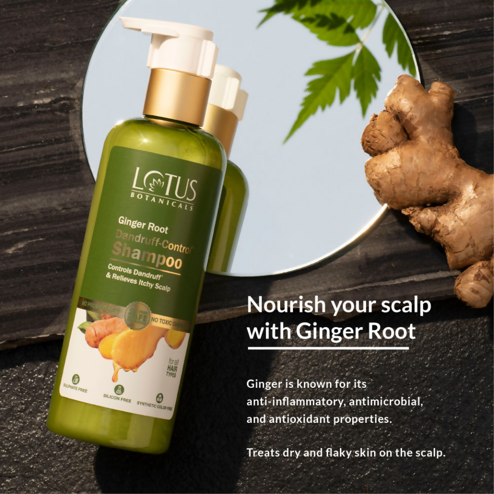 Lotus Botanicals Ginger Root Dandruff-control Shampoo | Grocsy