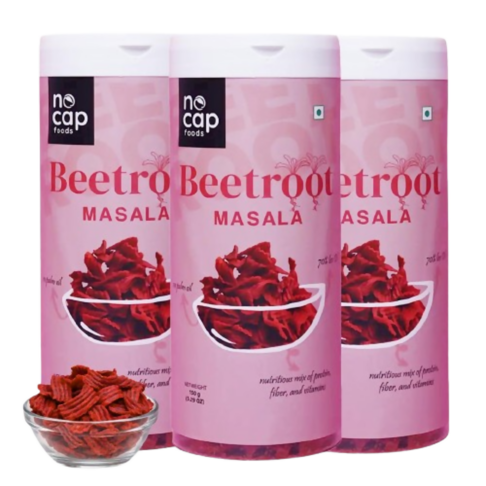 Nocap foods Zero Guilt Healthy Chips - Beetroot Masala | Grocsy