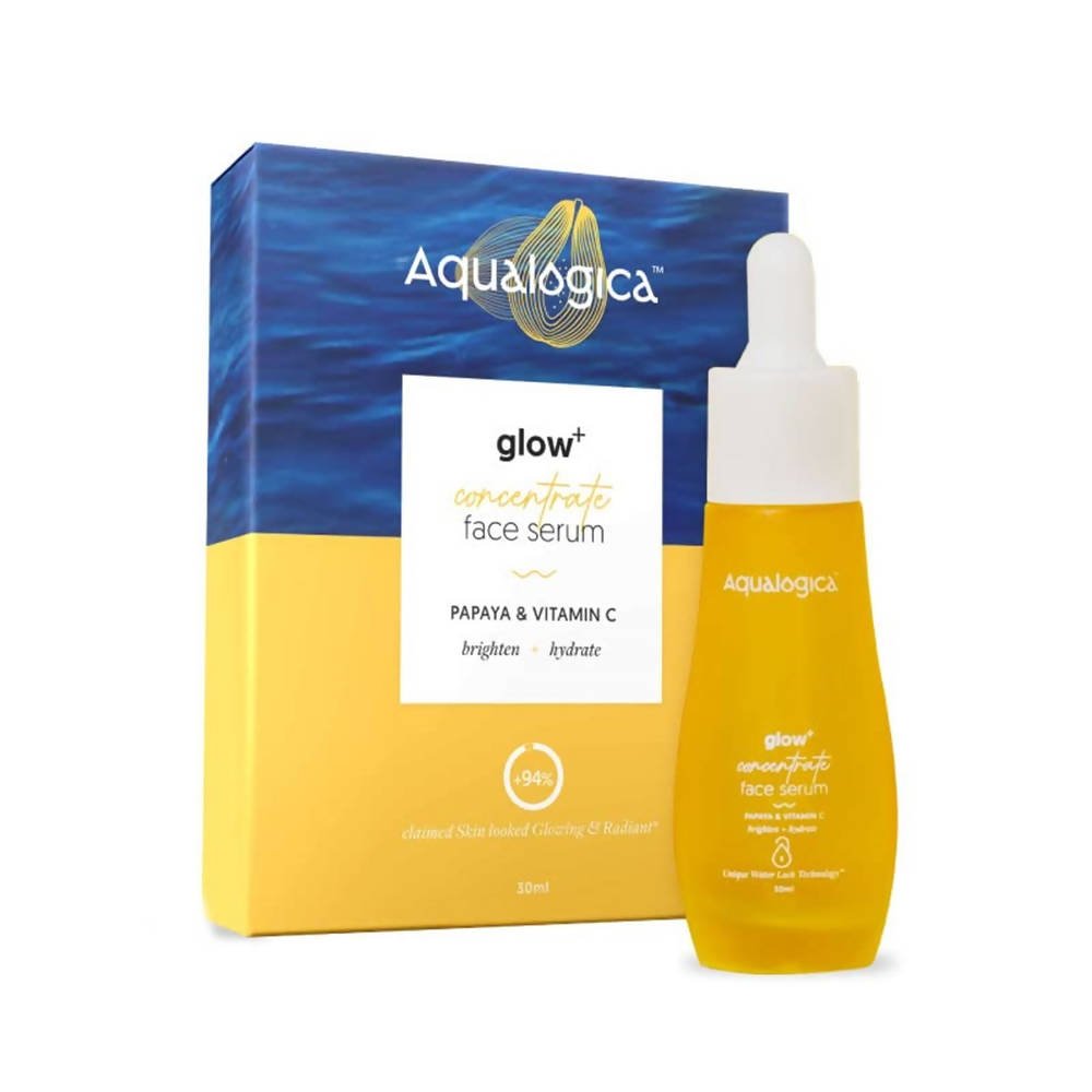 Aqualogica Glow+ Concentrate Face Serum With Hyaluronic Acid & Vitamin C | Grocsy