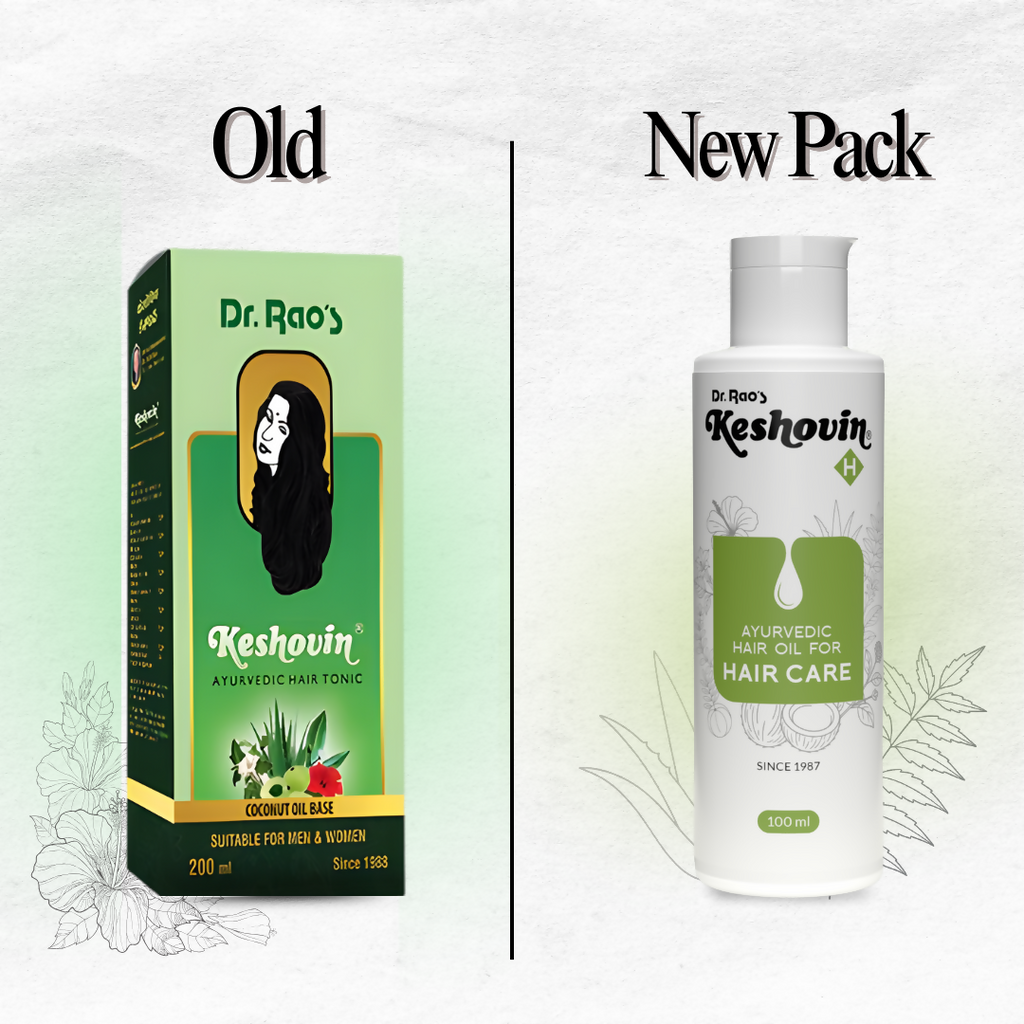 Dr. Rao's Keshovin -H Ayurvedic Hair Growth Oil | Grocsy