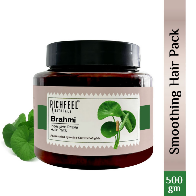 Richfeel Brahmi Hair Pack - Controls Hair Fall, Repairs Damage, Split Ends & Deeply Conditions | Grocsy