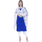 A R Silk Off White Color Window Square Cotton Dupattas and Chunnis | Grocsy
