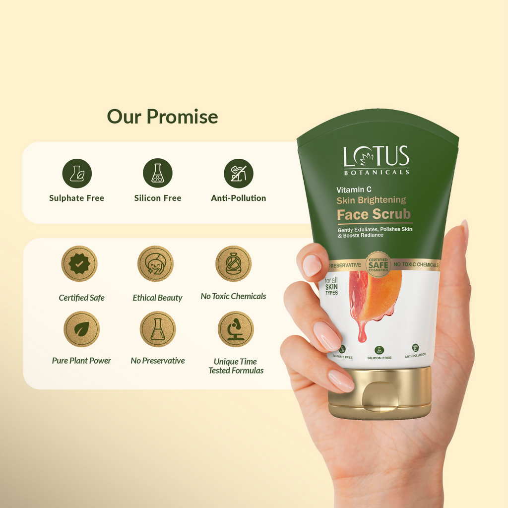 Lotus Botanicals Vitamin C Skin Brightening Face Scrub | Grocsy