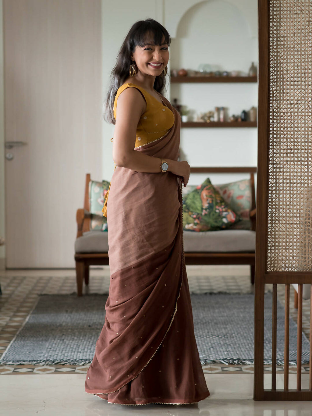 Suta Multi Color Woven Design Pure Cotton Saree | Grocsy