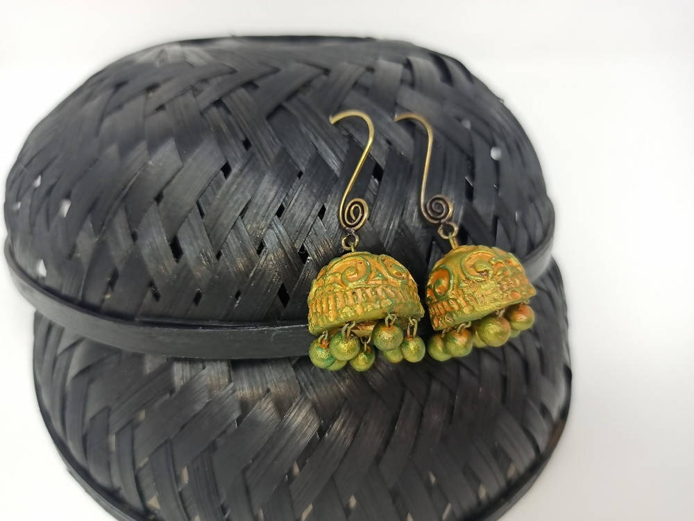 Terracotta Hanging Jhumkas | Grocsy