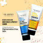 Dr. Sheth's Kesar & Kojic Acid Sunscreen & Oil-Free Moisturizer Combo - Hydrates & Fades Pigmentation | Grocsy