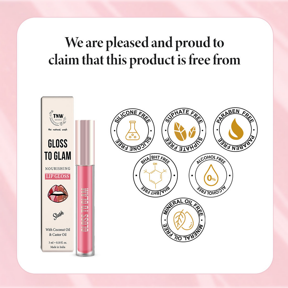 The Natural Wash Gloss To Glam Nourishing Lip Gloss - Slush | Grocsy
