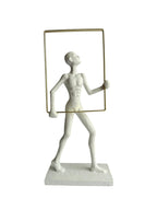 Sun Mun Decors Abstract Man Frame White | Grocsy