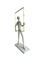 Sun Mun Decors Abstract Man Frame White | Grocsy