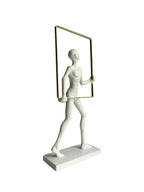 Sun Mun Decors Abstract Man Frame White | Grocsy