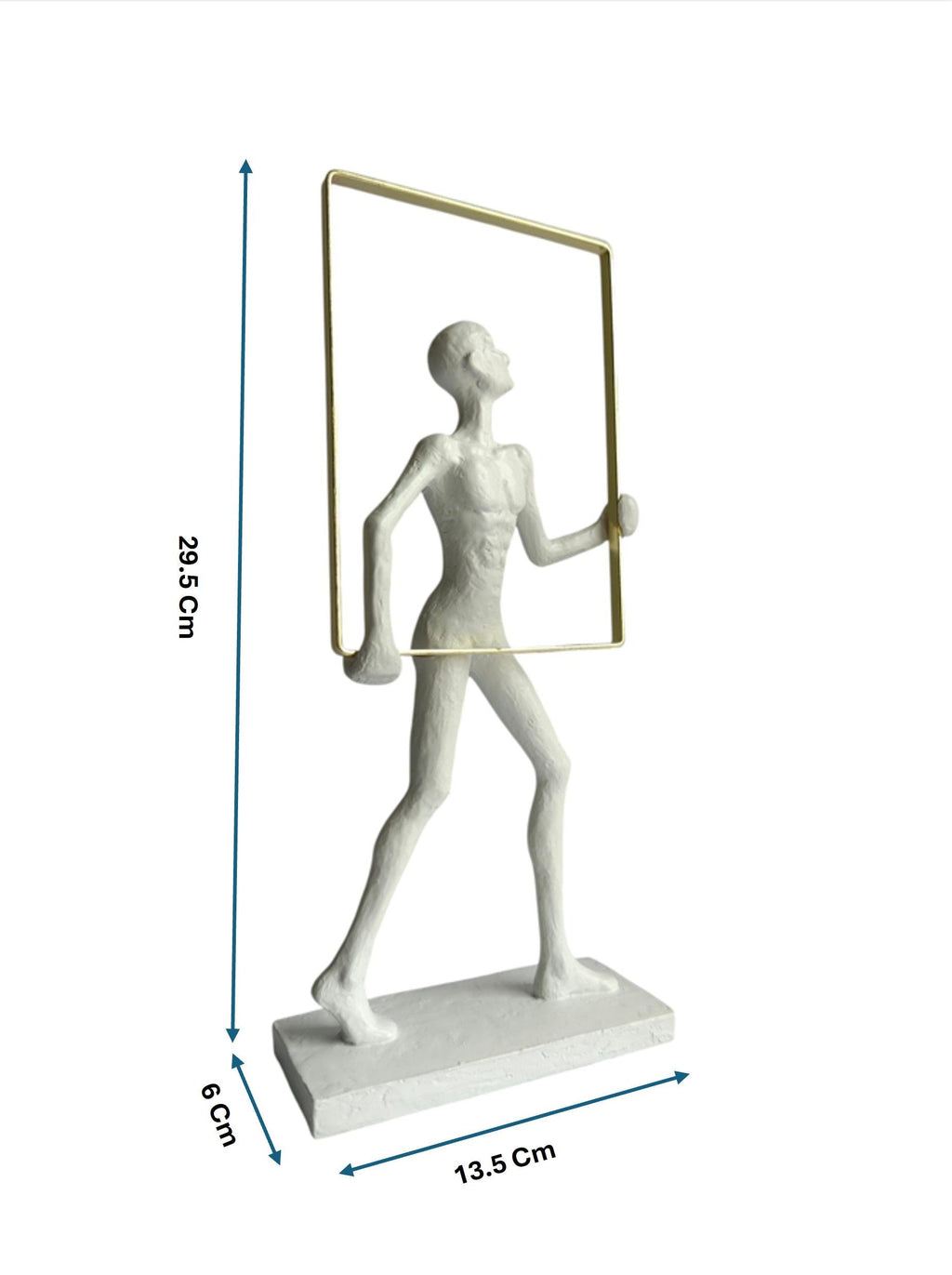 Sun Mun Decors Abstract Man Frame White | Grocsy