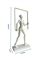 Sun Mun Decors Abstract Man Frame White | Grocsy