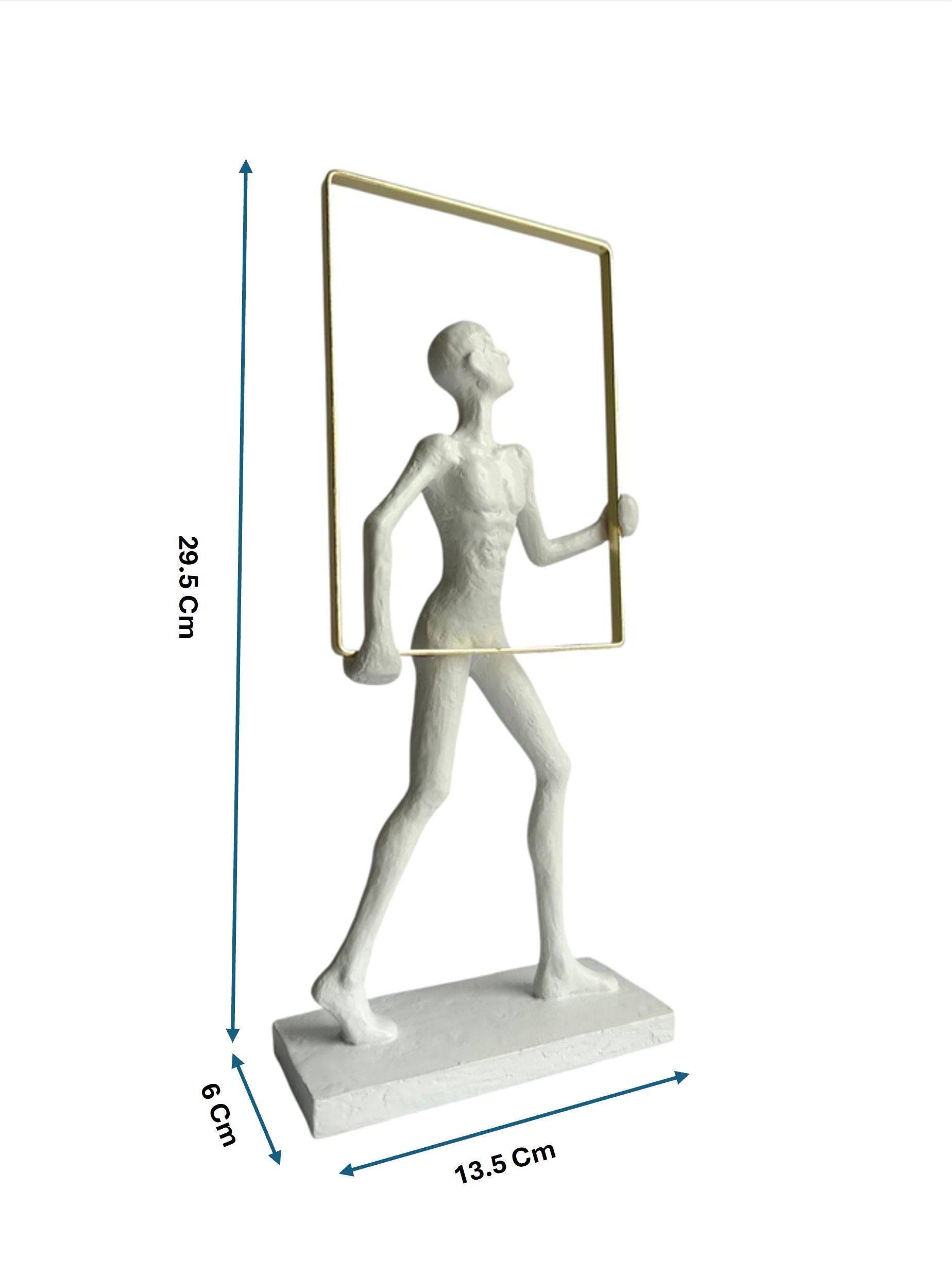 Sun Mun Decors Abstract Man Frame White | Grocsy
