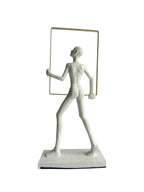 Sun Mun Decors Abstract Man Frame White | Grocsy