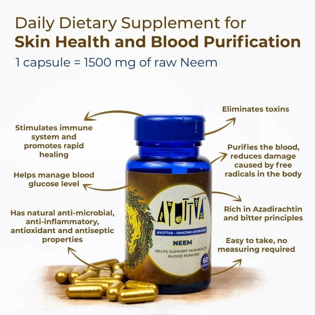 Ayuttva Neem Capsules | Grocsy