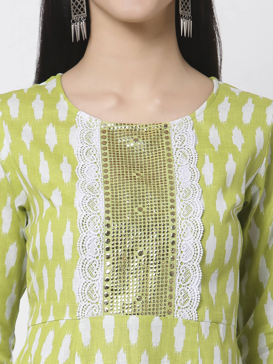 Myshka Women's Pure Cotton Printed 3/4 Sleeve Dress | Grocsy