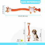 BarkButler Garry The Giraffe Soft Squeaky Plush Dog Toy - Orange | Grocsy