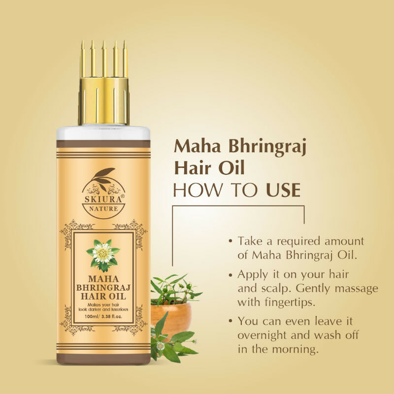 Skiura Nature Maha Bhringraj Hair Oil | Grocsy