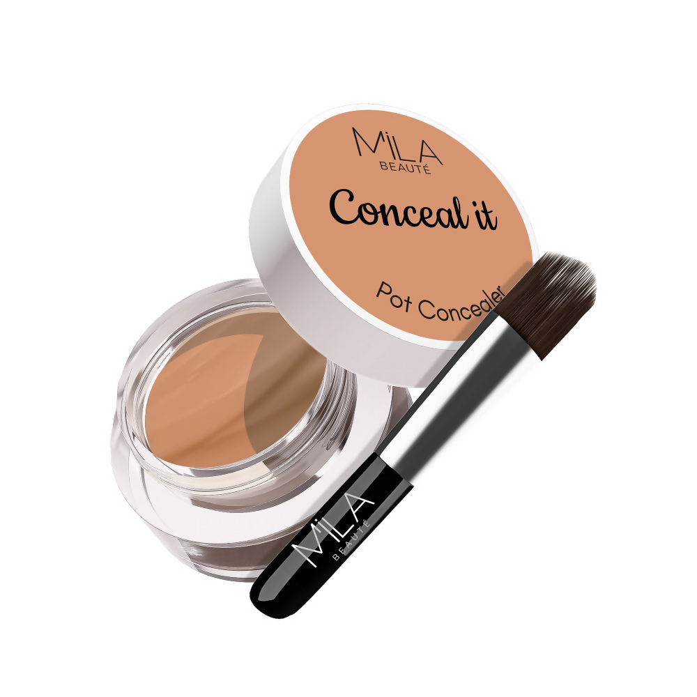 Mila Beaute Conceal It Pot Concealer Creamy Matte Finish with SPF 15 - Natural Nude | Grocsy