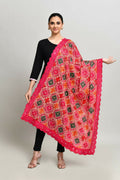 Joban Fashion Multi Color Cotton Embroidery Work Phulkari Dupatta | Grocsy