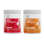 Wellbeing Nutrition Glow Korean Marine & Beauty Collagen Combo: Tropical Bliss & Mango Peach Flavor | Grocsy