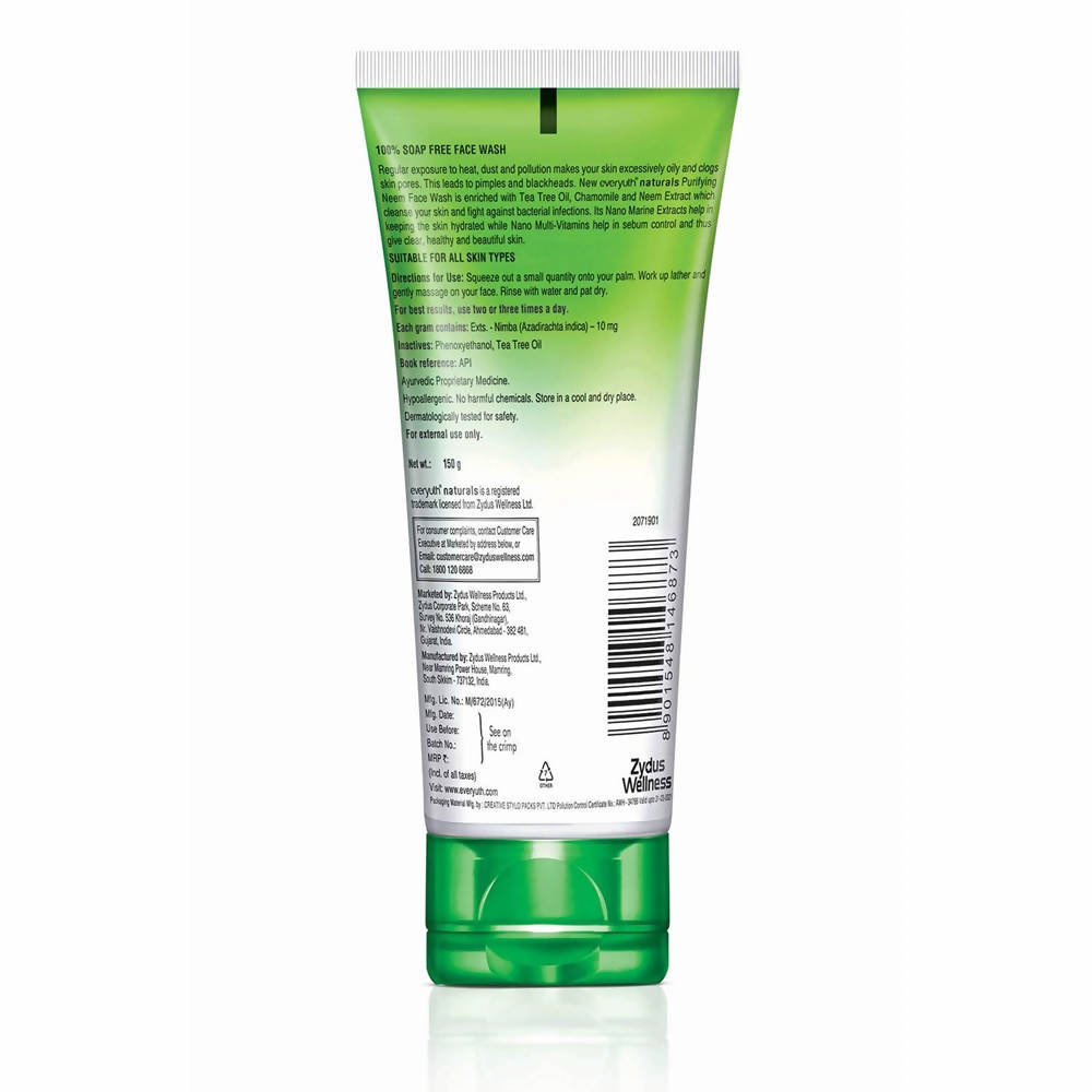Everyuth Naturals Purifying Neem Face Wash | Grocsy