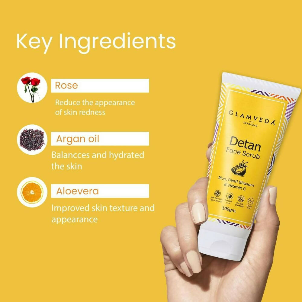 Glamveda Detan Face & Body Scrub | Grocsy