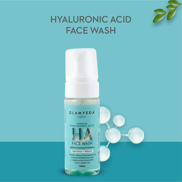 Glamveda Hyaluronic Acid Hydra Boost Foaming Face Wash | Grocsy