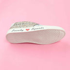 Tiny Bugs Girls Leaf Printed Slip Ons Sneakers - White | Grocsy