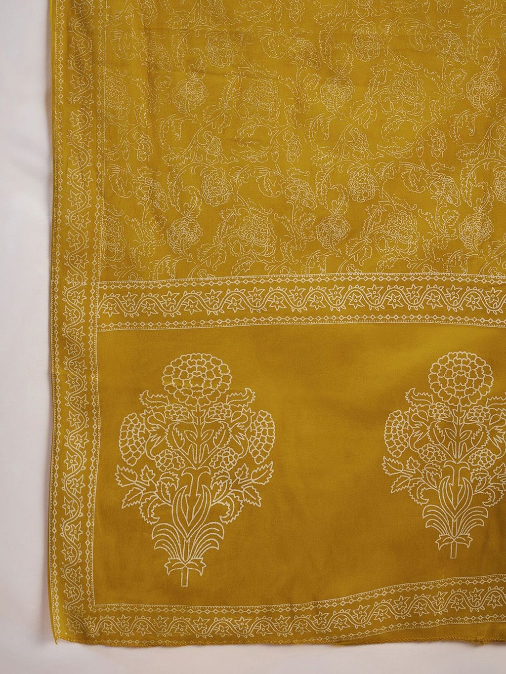 Sangria Printed Pure Cotton Straight Kurta , Trouser & Dupatta Set | Grocsy