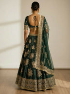 Lehenga Mart Designer Indian Wedding Lehenga Choli-Green | Grocsy