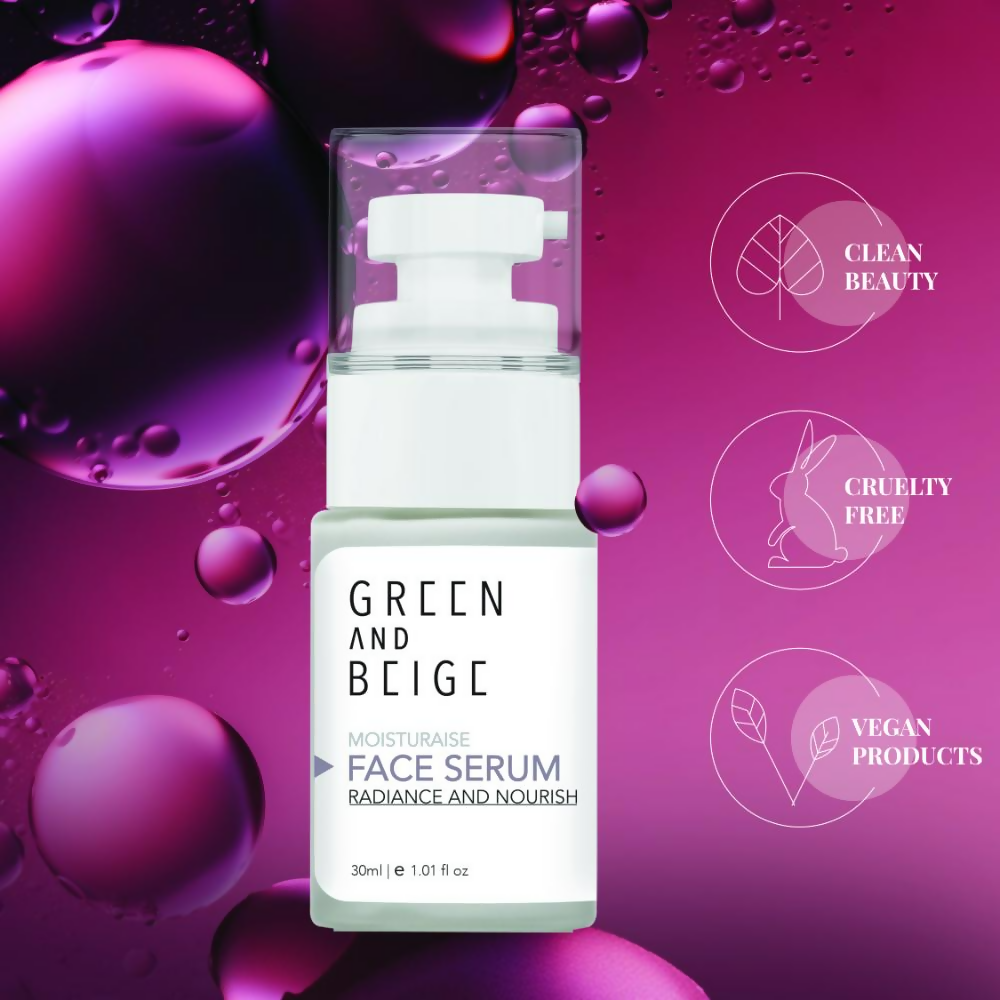 Green And Beige Moisturaise Face Serum Radiance And Nourish | Grocsy