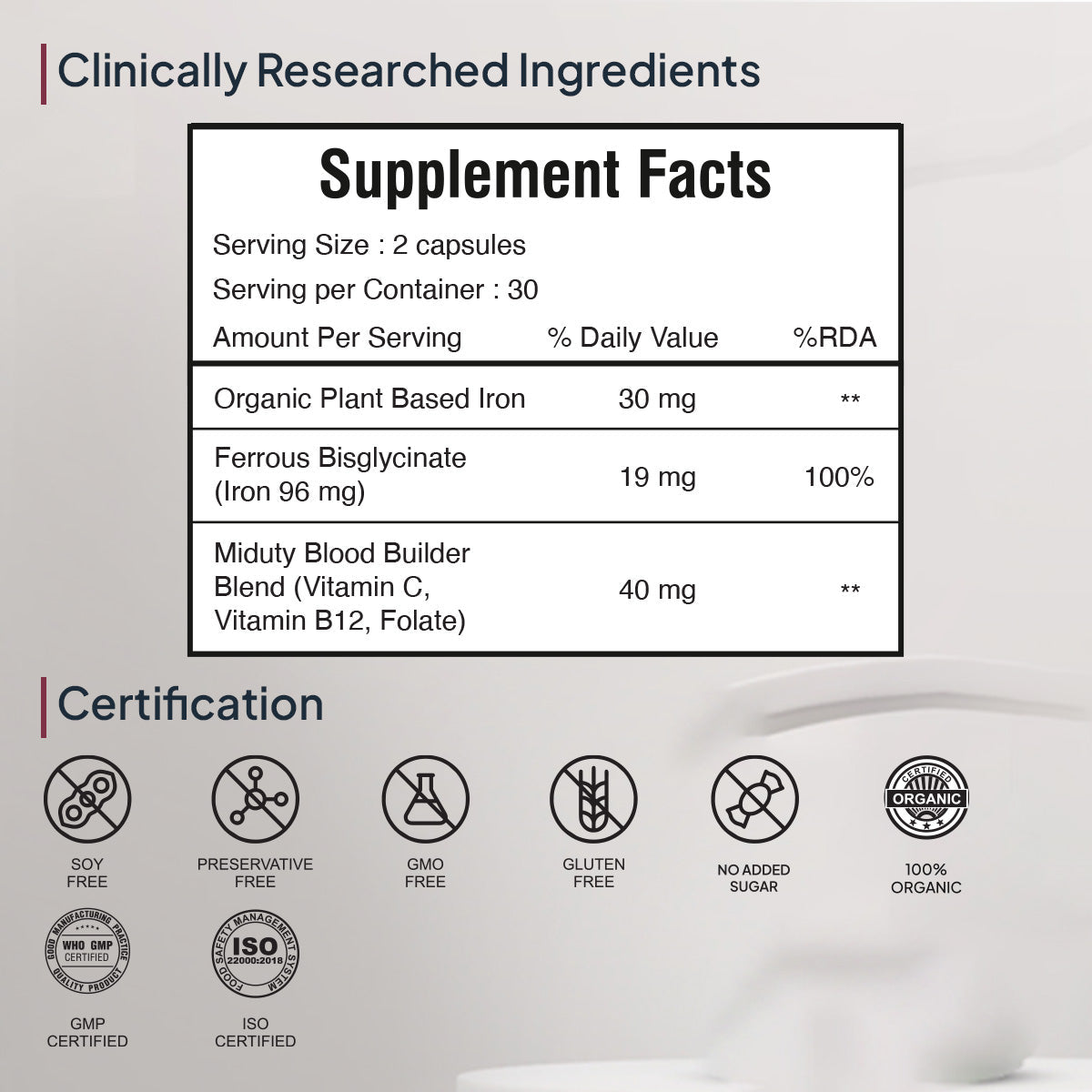 Miduty Organic Blood Builder | Grocsy