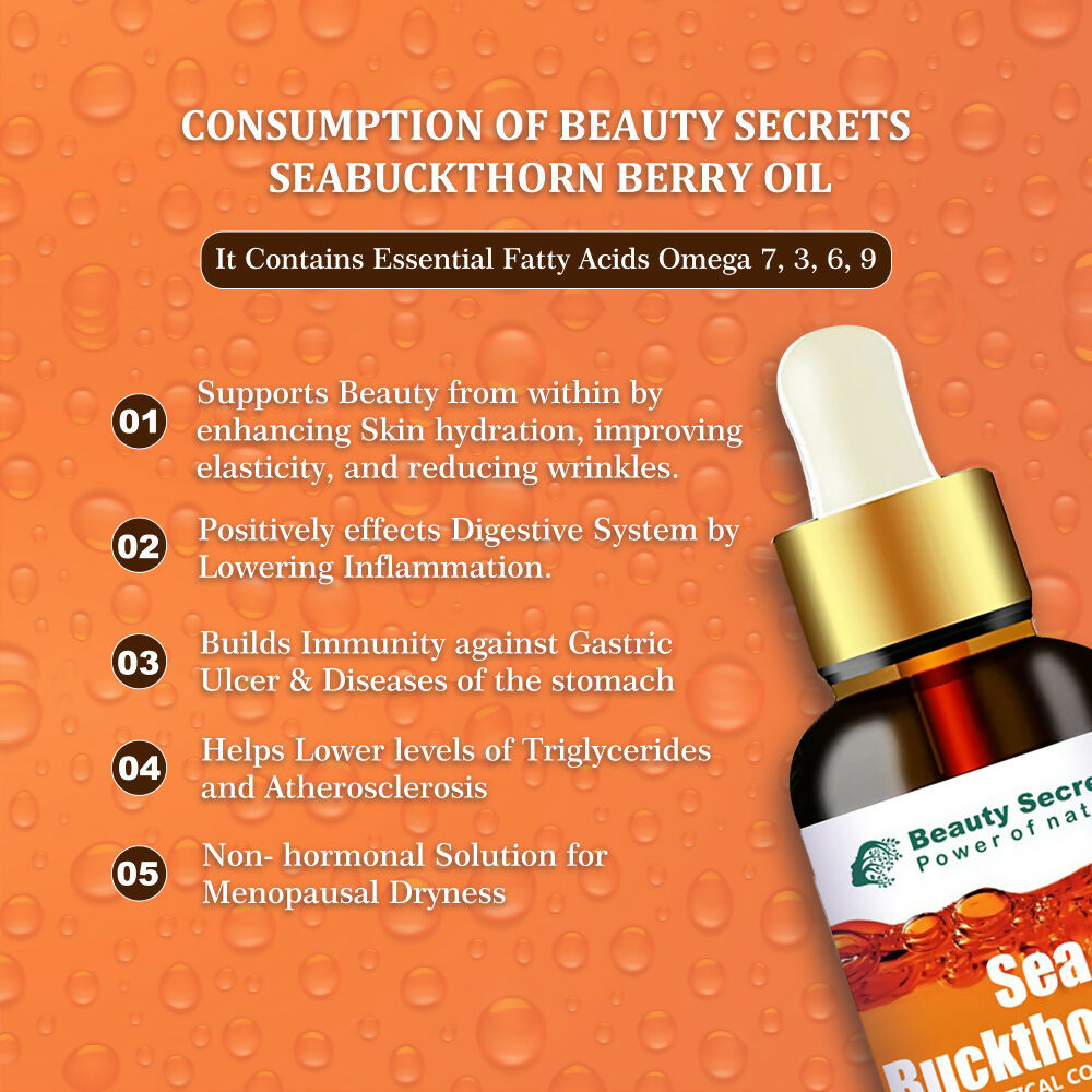 Beauty Secrets Organic Sea Buckthorn Berry Oil | Grocsy