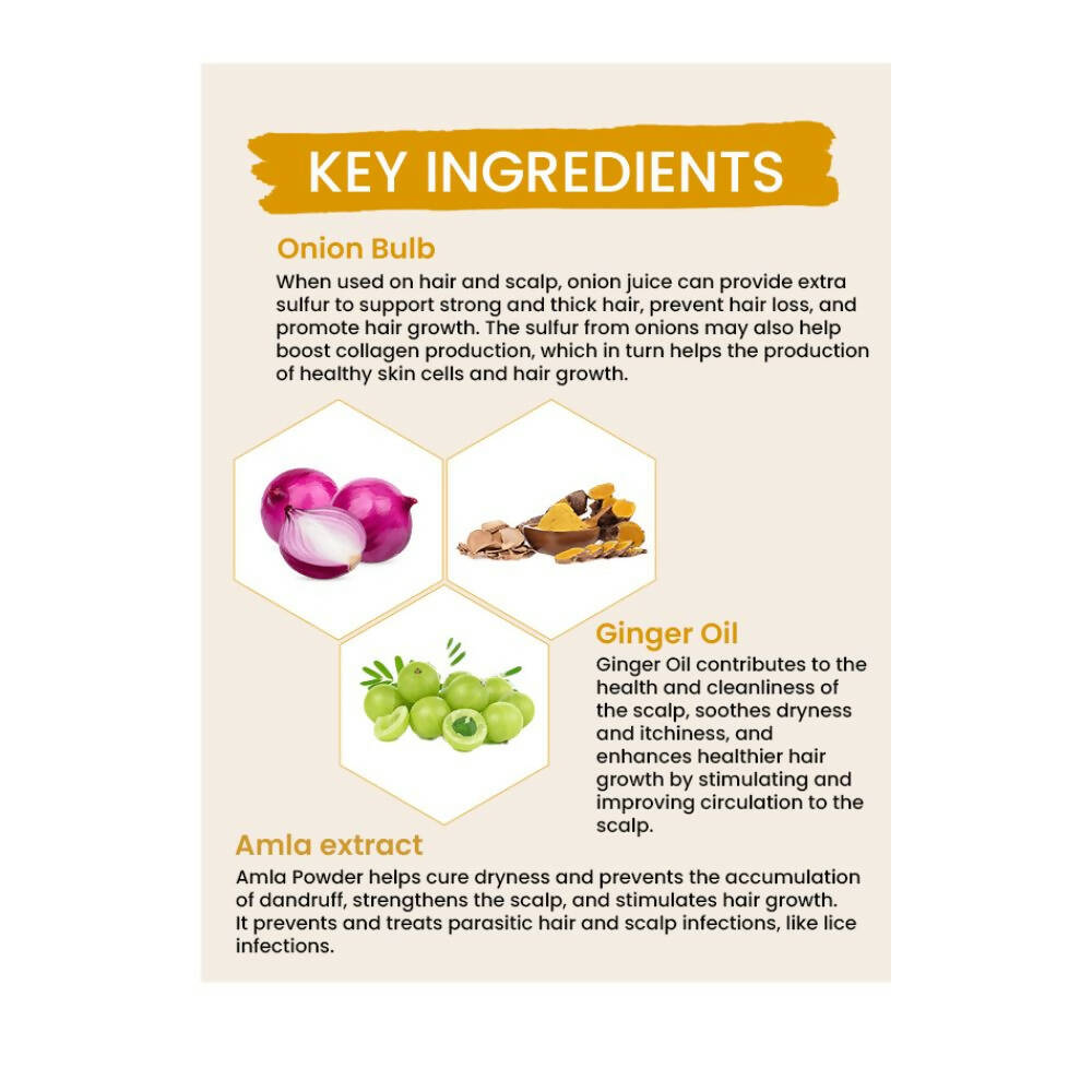 Oshea Herbals Onion & Ginger Hair Serum | Grocsy