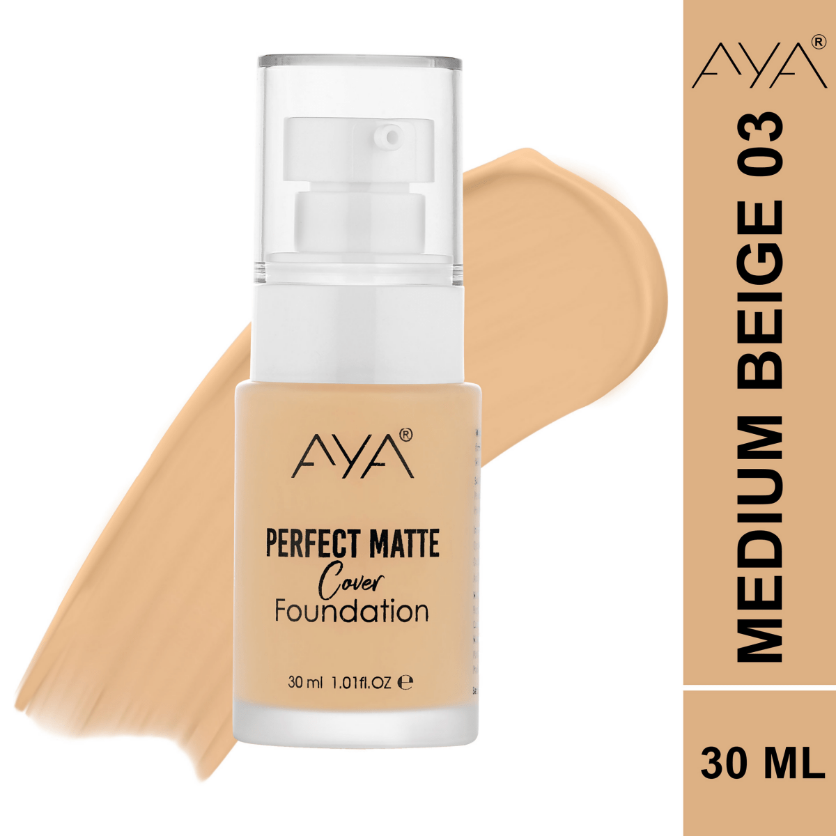 AYA Perfect Matte Cover Foundation - 03 Medium Beige | Grocsy