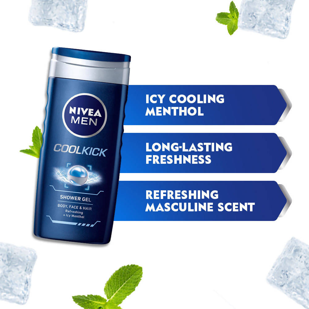 Nivea Men Cool Kick Shower Gel | Grocsy