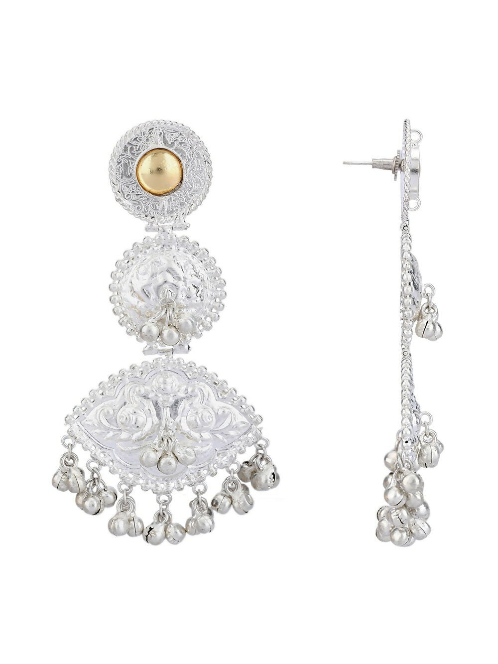 Joban Fashion Women Handcrafted Silver Tone Earrings | Grocsy