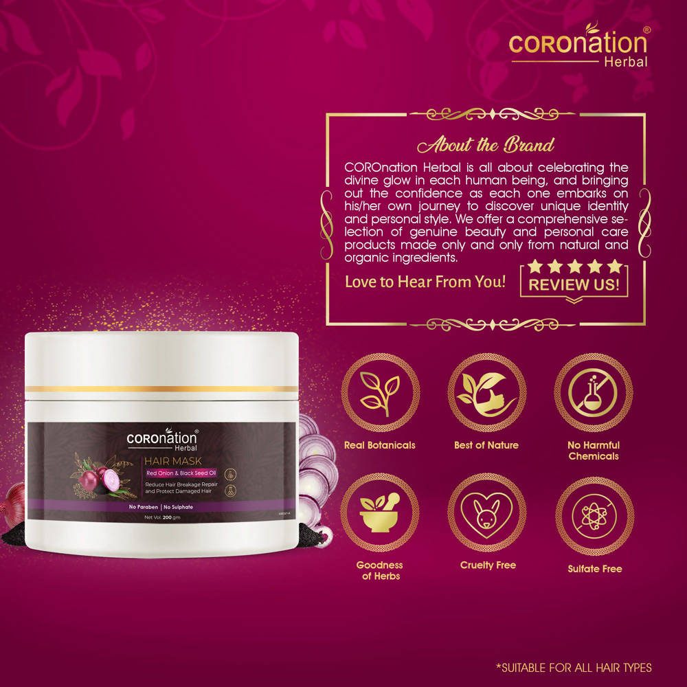 Coronation Herbal Red Onion & Black Seed Oil Hair Mask | Grocsy