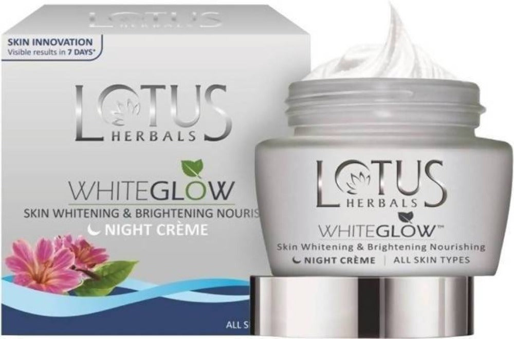 Lotus Herbals Whiteglow Skin Whitening & Brightening Nourishing Night Creme | Grocsy
