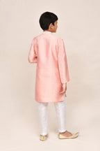 Joban Fashion Silk Peach Kurta With Straight Fit Pant | Grocsy