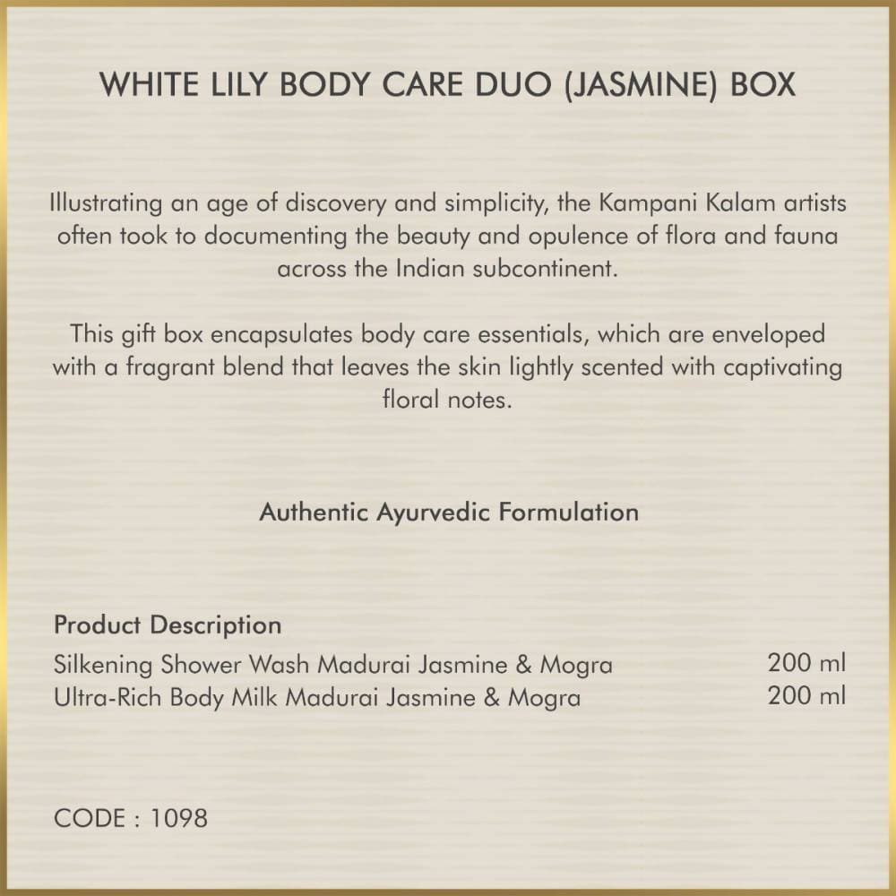 Forest Essentials White Lily Body Care Duo (Jasmine) Box | Grocsy