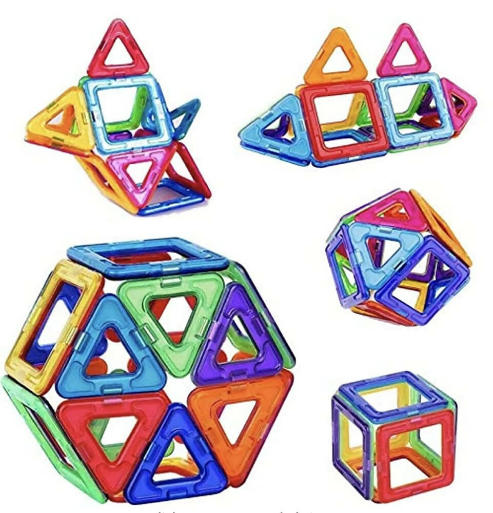 Kipa MagPlay Magnetic Blocks 12 pcs DIY Kids Toy Set Building Educational Toys with Smart Outdoor BagPack for Kids Children Magnetic Blocks for Kids | Grocsy