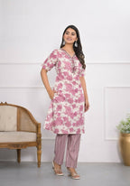Festive Wear Ethnic Pink chanderi Stitched Suit - Anbazaar | Grocsy